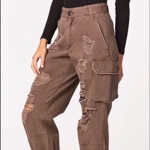 Carmar Denim— Brown Distressed Cargo Pants